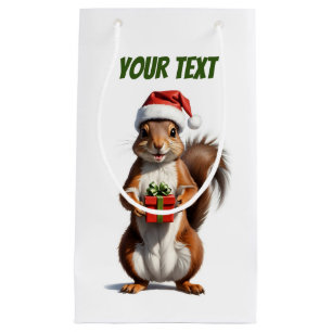 christmas squirrel small gift bag