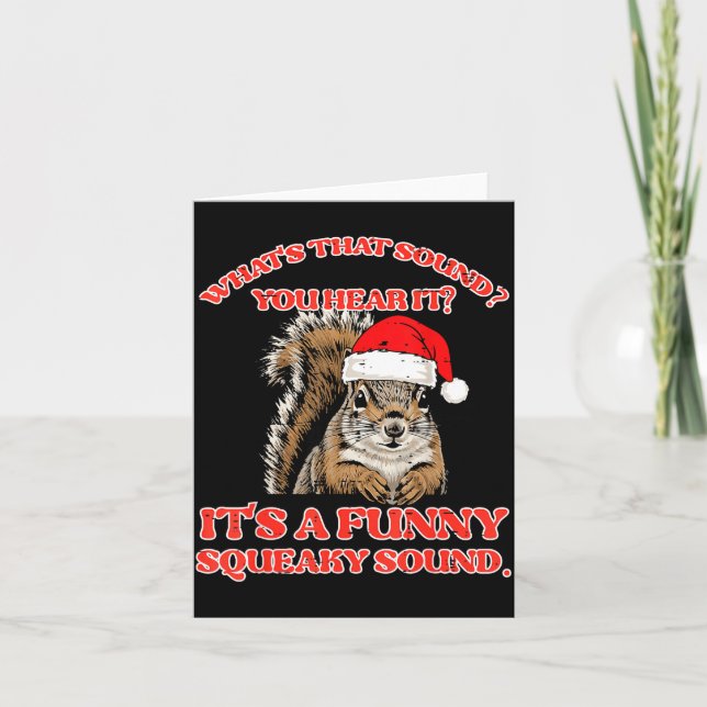 Christmas Squirrel Squeaky Sound Funny Xmas Men Wo Card (Front)