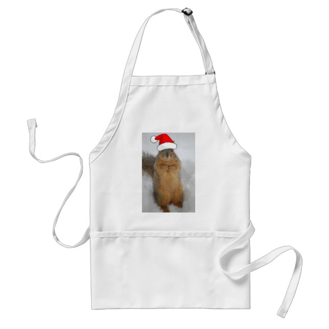 Christmas Squirrel Standard Apron (Front)