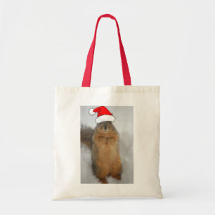 Christmas Squirrel Tote Bag
