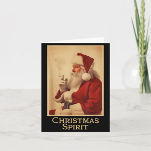 Christmas Srit Funny Vintage Santa Smoking Christm Card