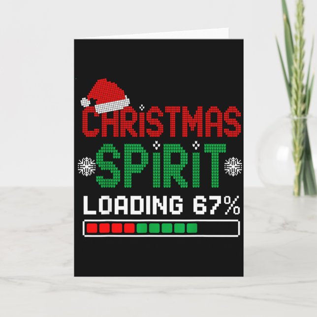 Christmas Srit Loading 67% Funny Six Seven Meme Ge Card (Front)