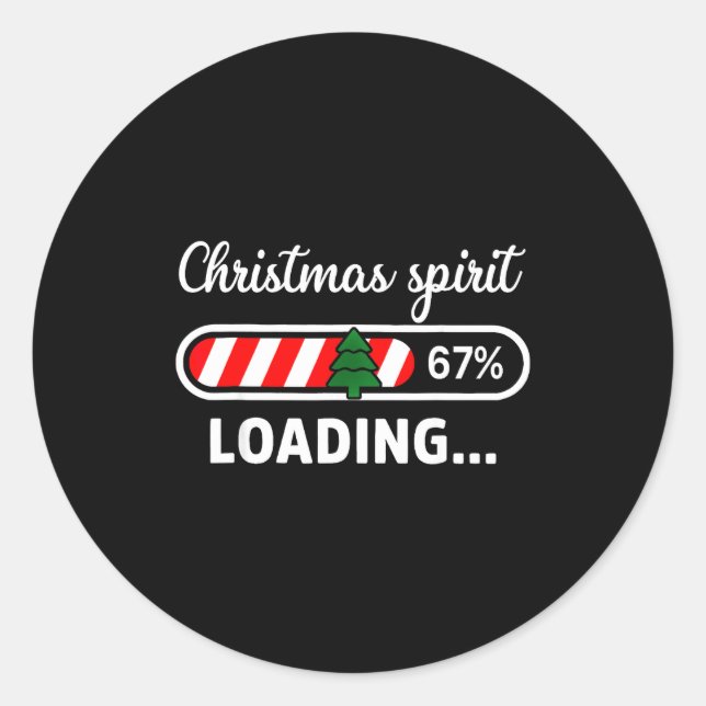 Christmas Srit Loading 67 Meme Boys Kids Gen Z Alp Classic Round Sticker (Front)