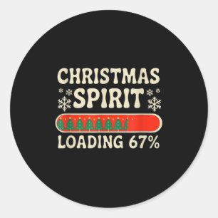 Christmas Srit Loading 67 Meme Six Seven Holiday S Classic Round Sticker