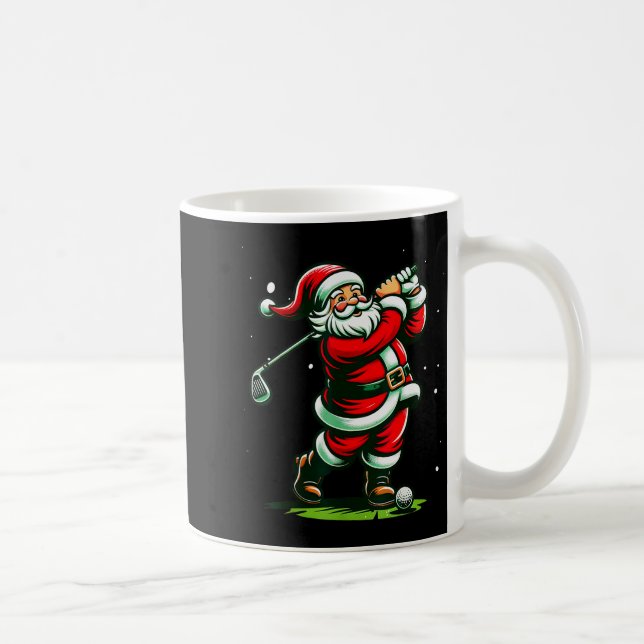 Christmas Srts, Santa Plays Golf Xmas Women Men &a Coffee Mug (Right)