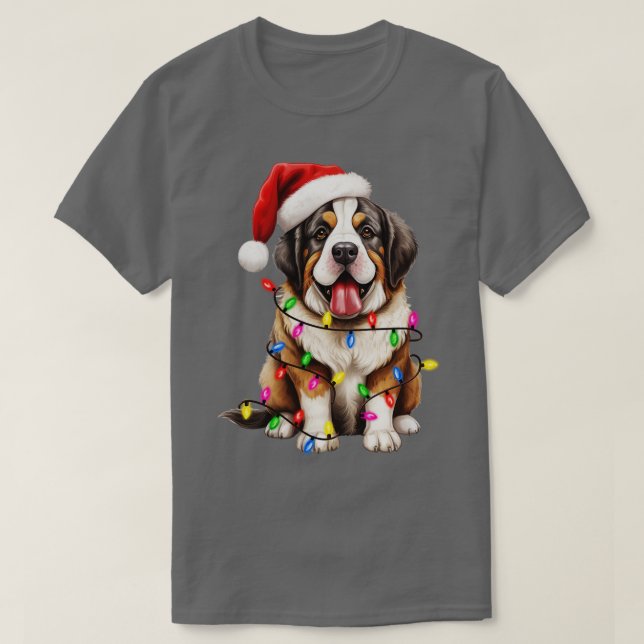 Christmas St Bernard T-Shirt (Design Front)