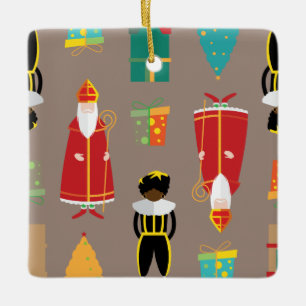 christmas st nicholas ceramic ornament