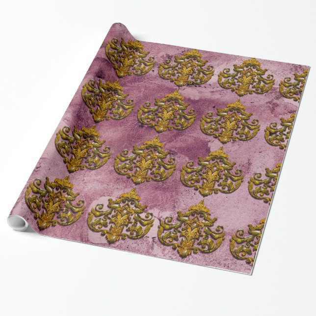 Christmas St. Nicholas Victorian IV Wrapping Paper (Unrolled)