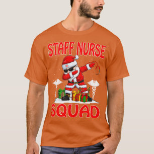 Christmas Staff Nurse Squad Reindeer Pajama Dabing T-Shirt