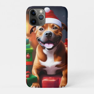 Christmas Staffordshire Bull Terrier,   iPhone 11 Pro Case