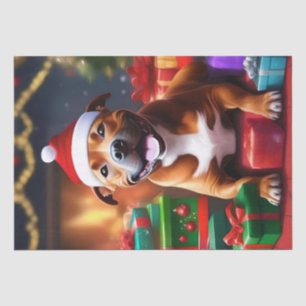 Christmas Staffordshire Bull Terrier, Tissue Paper