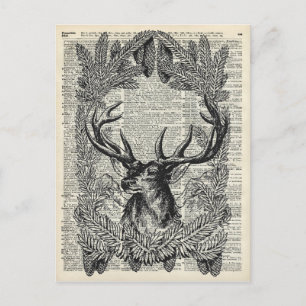 Christmas Stag Holiday Postcard