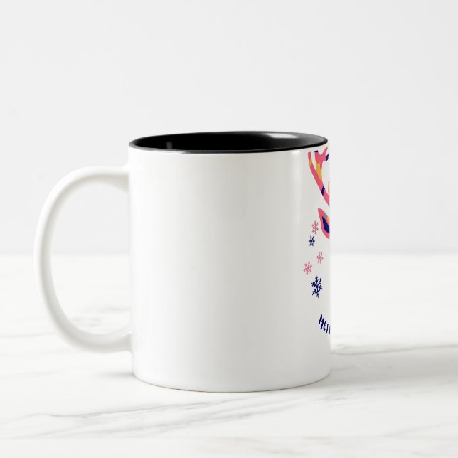 Christmas Stag Two-Tone Coffee Mug (Left)