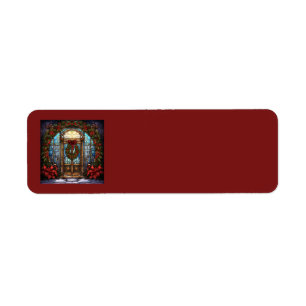 Christmas Stained Glass Address Labels