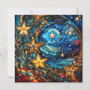 Christmas Stained Glass Greeting Card