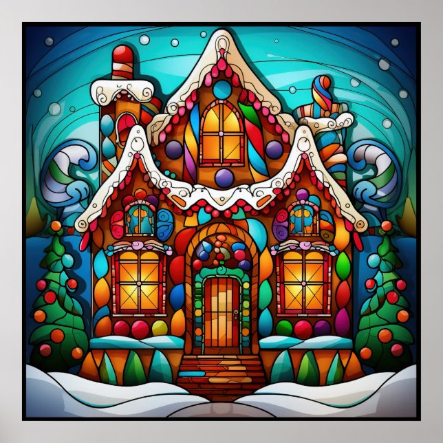Christmas Stained Glass Poster (Front)
