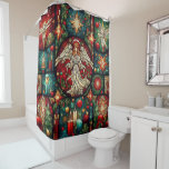 Christmas Stained Glass Shower Curtain<br><div class="desc">christmas stained glass shower curtain</div>