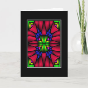 Christmas Stained Glass VI (Christmas Card) Holiday Card