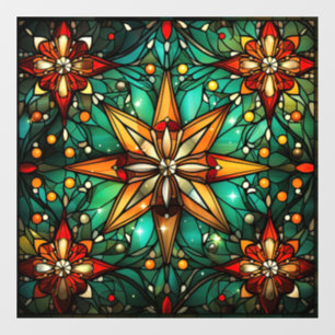 Christmas Stained Glass Window Cling
