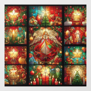 Christmas Stained Glass Window Cling