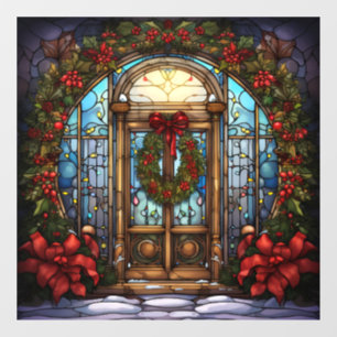 Christmas Stained Glass Window Cling