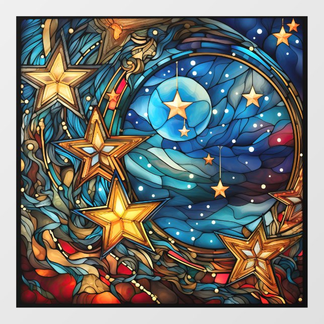 Christmas Stained Glass Window Cling (Sheet)