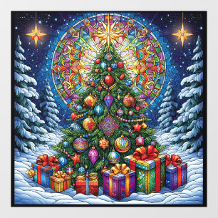 Christmas Stained Glass Window Cling