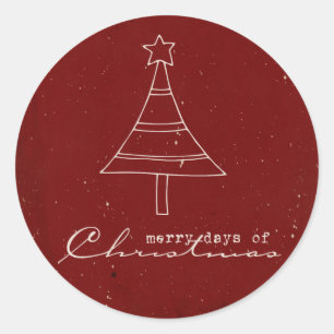 Christmas Stamps Classic Round Sticker