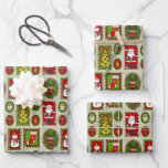 Christmas Stamps Gift Wrap Sheets<br><div class="desc">🎄 Christmas Stamps Wrapping Paper – Festive Holiday Gift Wrap 🎁 Wrap your holiday gifts in cheerful style with this Christmas Stamps Wrapping Paper! Featuring a delightful stamp-inspired design with Santa, a reindeer, a snowman, and a Christmas tree, this playful pattern brings a nostalgic, cosy feel to every present under...</div>