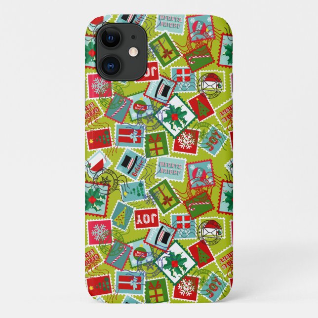 Christmas Stamps l Christmas Case-Mate iPhone Case (Back)