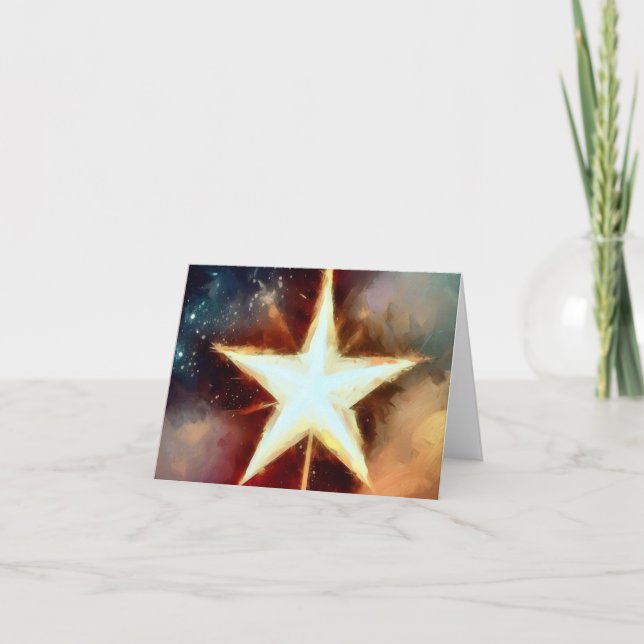 Christmas Star 1 Holiday Card (Front)