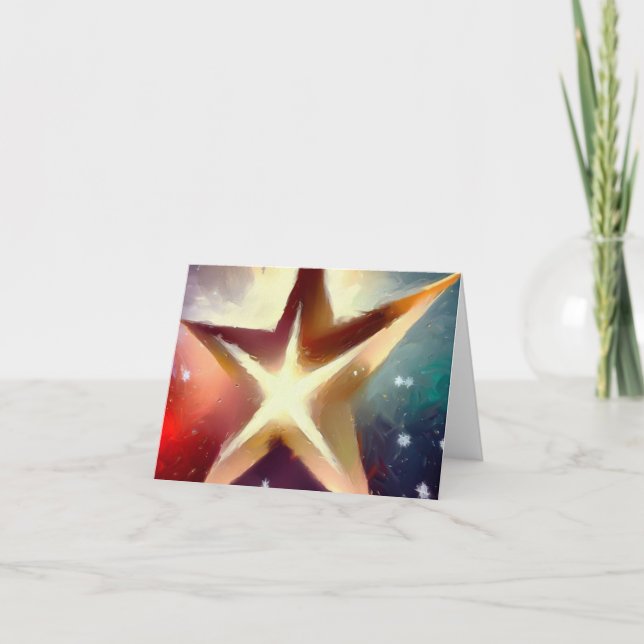 Christmas Star 4 Holiday Card (Front)
