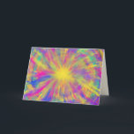 Christmas Star Abstract Modern Art Holiday Card<br><div class="desc">Modern abstract art 'Star of Wonder' painting. A colorful pink, blue, purple, aqua and yellow starburst abstract art painting design. A painting in vibrant colors that will lift anyones day. Inside the card is the bible verse from Matthew 2:2 'We saw His star rising and have come to worship Him'...</div>