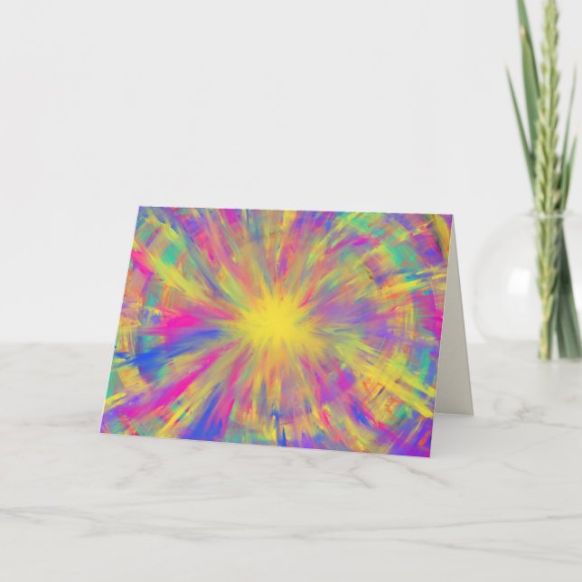 Christmas Star Abstract Modern Art Holiday Card (Front)