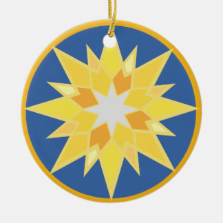 Christmas Star and Jesus Ceramic Tree Decoration