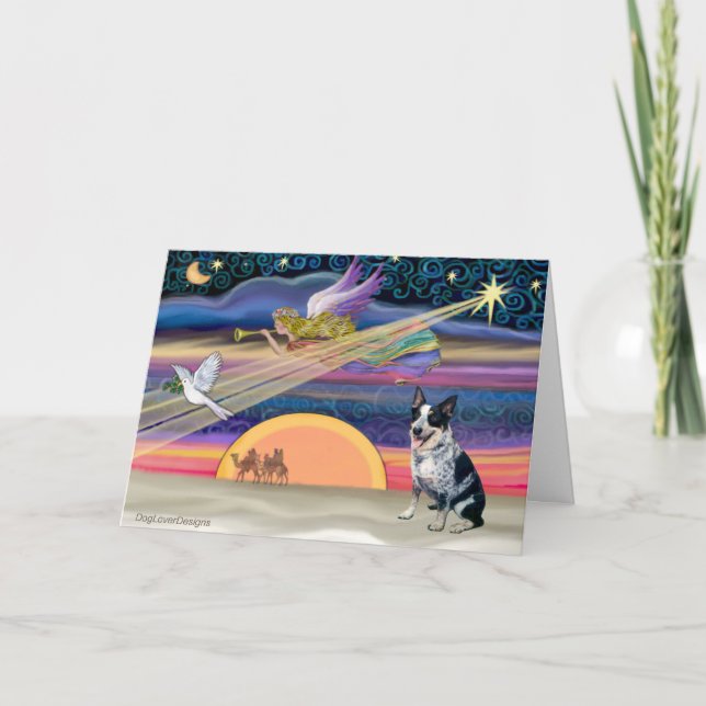 Christmas Star - Australian Cattle Dog Holiday Card (Front)