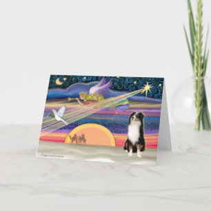 Christmas Star - Australian Shepherd (Tri) Holiday Card