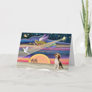 Christmas Star - Beagle pup Holiday Card
