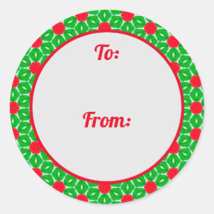 Christmas Star Border Gifts Sticker