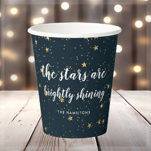 Christmas Star Brightly Shining Paper Cups