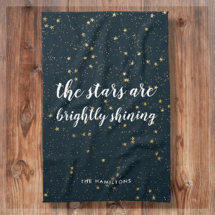 Christmas Star Brightly Shining Tea Towel