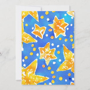 Christmas Star Celebration Card in Ukrainian Color