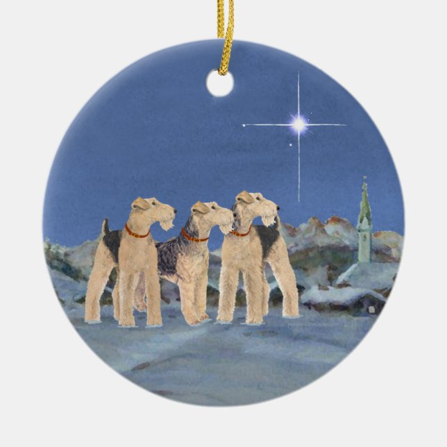 Christmas Star Ceramic Tree Decoration (Front)