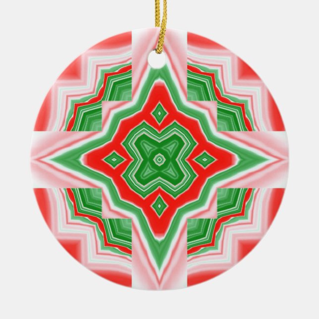 Christmas Star Ceramic Tree Decoration (Front)