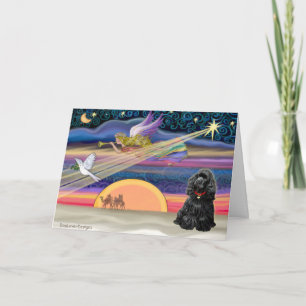 Christmas Star - Cocker Spaniel (black) Holiday Card