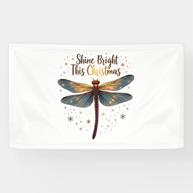 Christmas Star Dragonfly Banner (Horizontal)