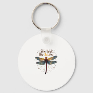 Christmas Star Dragonfly Key Ring