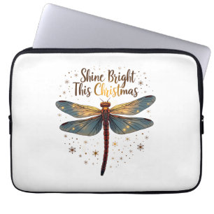 Christmas Star Dragonfly Laptop Sleeve