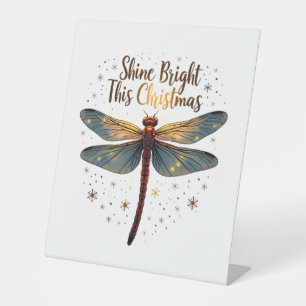 Christmas Star Dragonfly Pedestal Sign
