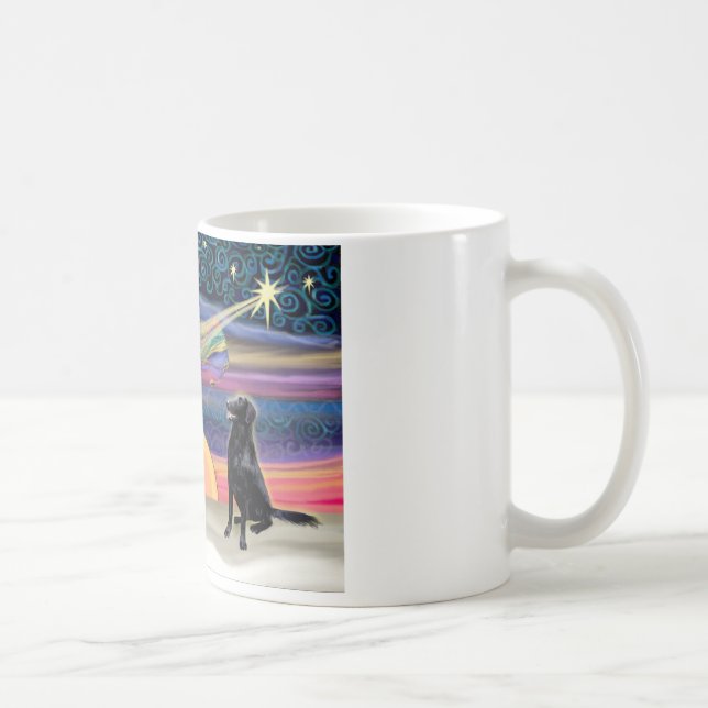 Christmas Star - Flat Coated Retriever Coffee Mug (Right)